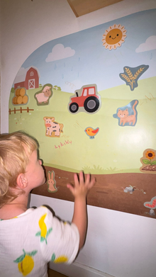 MagTavle XL Farm med magneter og vaskbare kridt